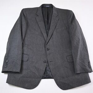 Stafford 48R Gray Merino Wool Tweed Mens Blazer Suit Jacket‎ Sport Coat